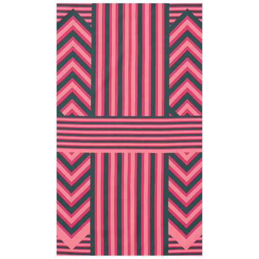 Art Déco Holzkohle Rosa Abstraktes elegantes Muste Tischdecke (Vorderseite)