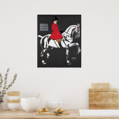 ART DECO HORSE and RIDER: Fine Art Poster (Küche)