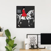 ART DECO HORSE and RIDER: Fine Art Poster (Heimbüro)