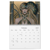 Art Deco Hübsche Flapper Kalender (Feb 2027)