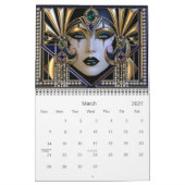 Art Deco Hübsche Flapper Kalender (Mär 2027)