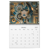 Art Deco Hübsche Flapper Kalender (Jan 2027)