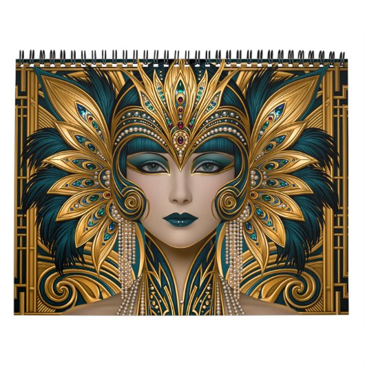 Art Deco Hübsche Flapper Kalender (Titelbild)
