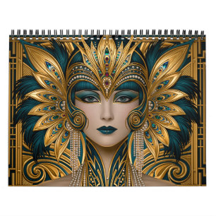 Art Deco Hübsche Flapper Kalender