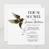 Art Deco Hummingbird Bridal Dusche Einladungen (Vorne/Hinten)