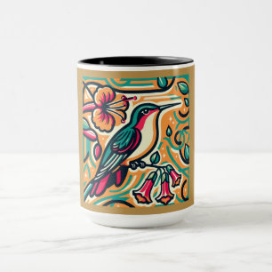 Art Deco "Hummingbird" individuell anpassbar Tasse