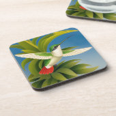 Art Deco Hummingbird Untersetzer Set (Linke Seite)