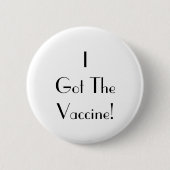 Art Deco I Got Impfstoff-Typografie Button (Vorderseite)