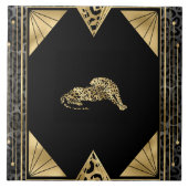 Art Deco I (schwarz/gold) Fliese (Vorderseite)