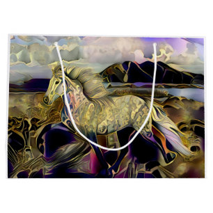 Art Deco Icelandic Pferd Große Geschenktüte