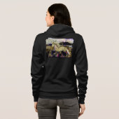Art Deco Icelandic Pferd Hoodie (Schwarz voll)