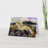 Art Deco Icelandic Pferd Karte (Vorderseite)