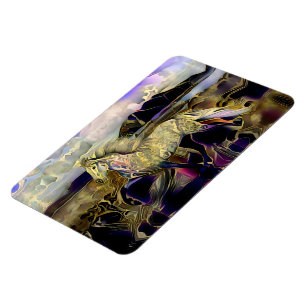 Art Deco Icelandic Pferd Magnet