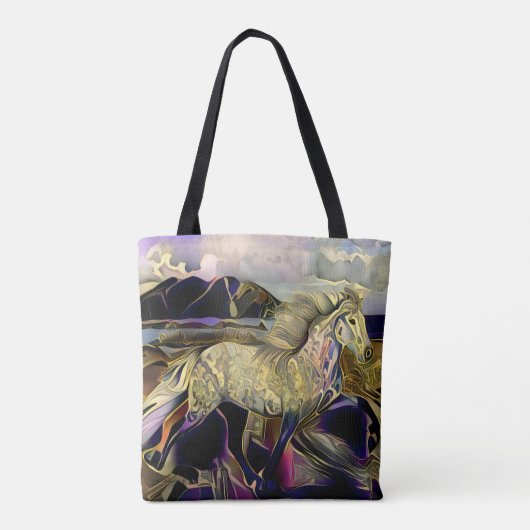 Art Deco Icelandic Pferd Tasche (Rückseite)