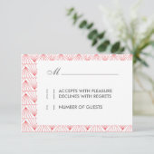 Art Deco II Moderne RSVP-Karte RSVP Karte (Stehend Vorderseite)