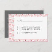 Art Deco II Moderne RSVP-Karte RSVP Karte (Vorne/Hinten)
