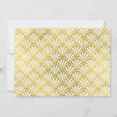 Art Deco Imitats Gold auf Weiß | Foto Vielen Dank Dankeskarte (Rückseite)