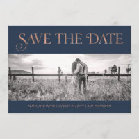 Art Deco Imitats Rose Gold | Foto Save the Date