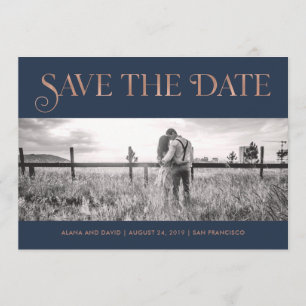 Art Deco Imitats Rose Gold   Foto Save the Date