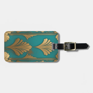Art Deco in Blau und Gold Gepäckanhänger