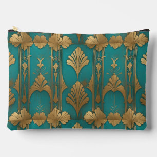 Art Deco in Blau und Gold Zubehörtasche
