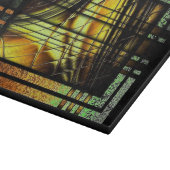 Art Deco in der grünen und goldfarbenen Tafel Schneidebrett (Ecke)