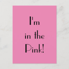 Art Deco in der rosa Phrase Postkarte