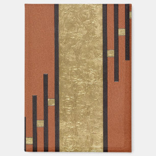 Art Deco in Gold und Beige Magnet