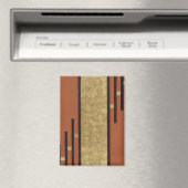 Art Deco in Gold und Beige Magnet (In Situ (Geschirrspüler))