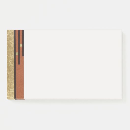 Art Deco in Gold und Beige Post-it Klebezettel (Vorderseite)