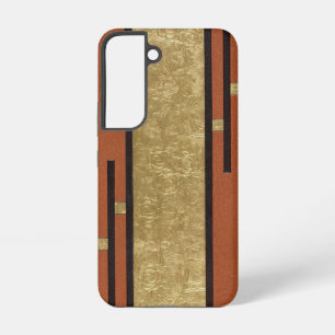 Art Deco in Gold und Beige Samsung Galaxy Hülle