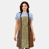 Art Deco in Gold und Beige Schürze (Getragen)