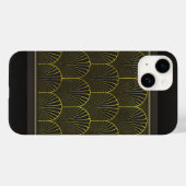 Art Deco in Gold und Schwarz Case-Mate iPhone Hülle (Rückseite (Horizontal))