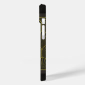 Art Deco in Gold und Schwarz Case-Mate iPhone Hülle (Rückseite / Links)