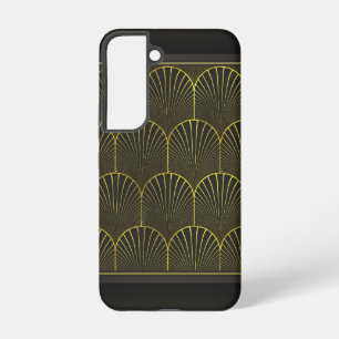 Art Deco in Gold und Schwarz Samsung Galaxy Hülle