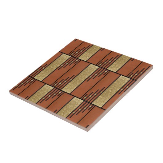 Art Deco in Gold und Tan Fliese (Seite)