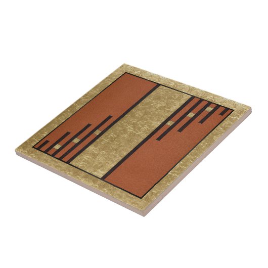 Art Deco in Gold und Tan Fliese (Seite)