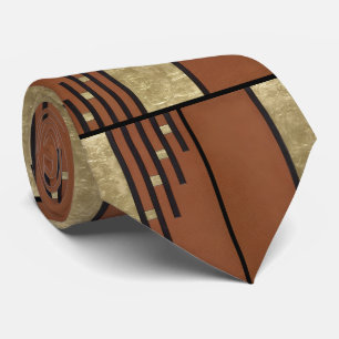 Art Deco in Gold und Tan Krawatte