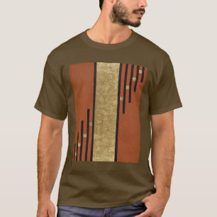 Art Deco in Gold und Tan T-Shirt
