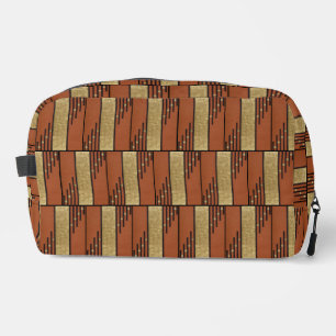 Art Deco in Gold und Tan Waschbeutel