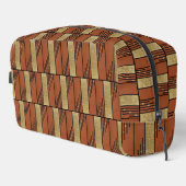 Art Deco in Gold und Tan Waschbeutel (Rechte Ecke)