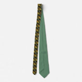 Art Deco in Green und Gold Neck Tie Krawatte (Rückseite)