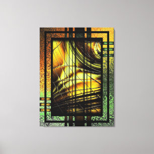 Art Deco in Grün und Gold Leinwanddruck