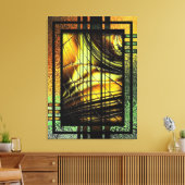 Art Deco in Grün und Gold Leinwanddruck (Insitu (Wohnzimmer))