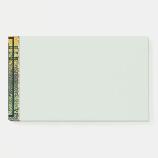 Art Deco in Grün und Gold Post-it Klebezettel (Vorderseite)