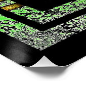 Art Deco in Grün und Gold Poster (Ecke)