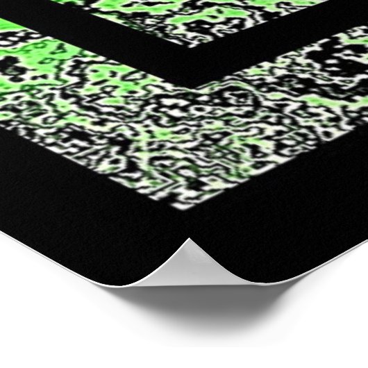 Art Deco in Grün und Gold Poster (Ecke)