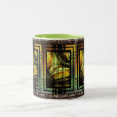 Art Deco in grüner und goldener Tasse (Mittel)