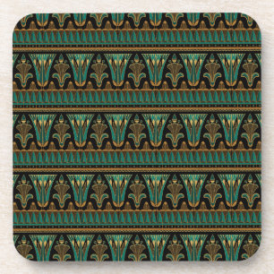 Art Deco in Türkis und Gold Getränkeuntersetzer