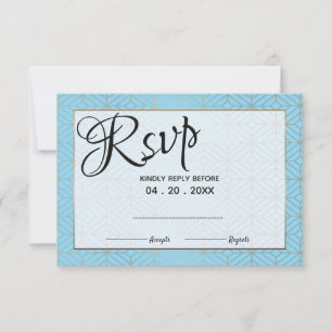 Art Déco in Türkis und Goldschmiedegrenze UAWG RSVP Karte